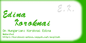 edina koroknai business card